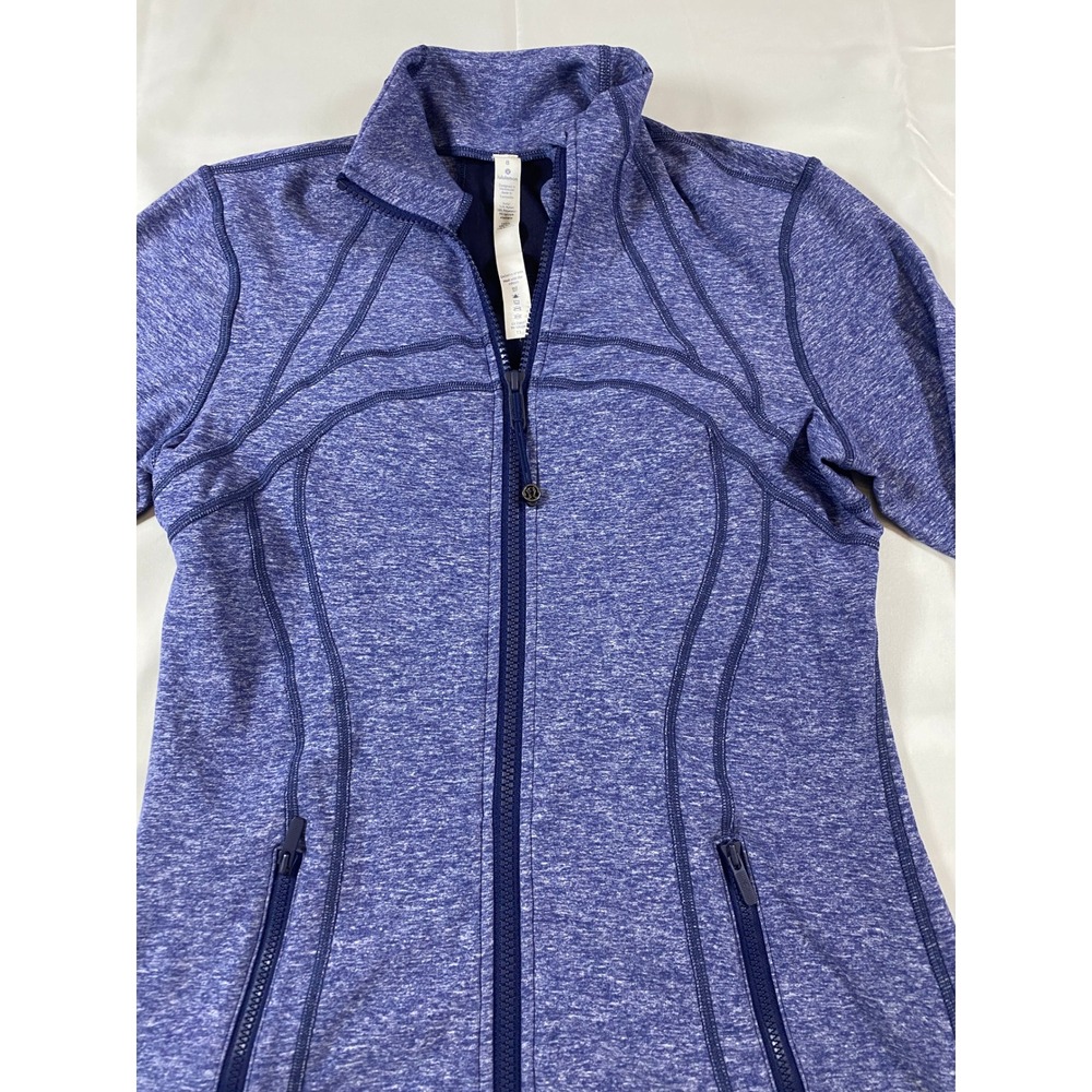 Lululemon Define Jacket Heathered Blue Full Zip Size 8 - Picture 2 of 11
